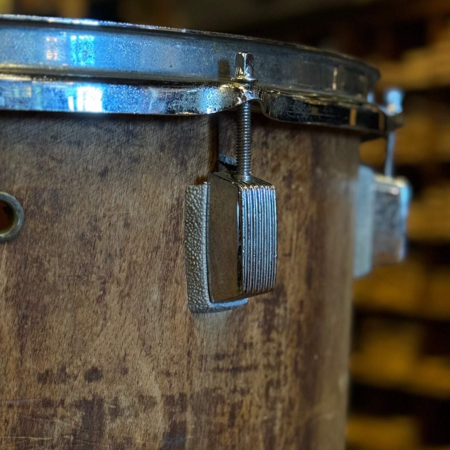 VINTAGE 1970's Trixon Conical Drum Set in Natural Stripped Wood
