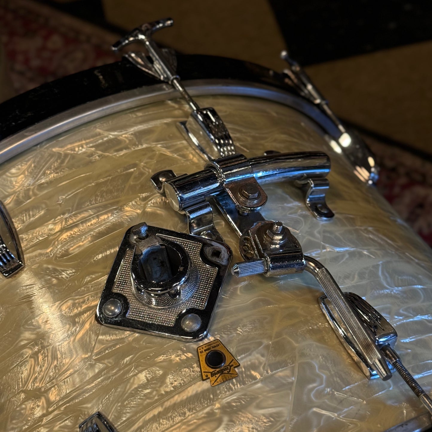 VINTAGE 1960's Ludwig Classic Outfit in White Marine Pearl - 14x22, 9x13, 16x16