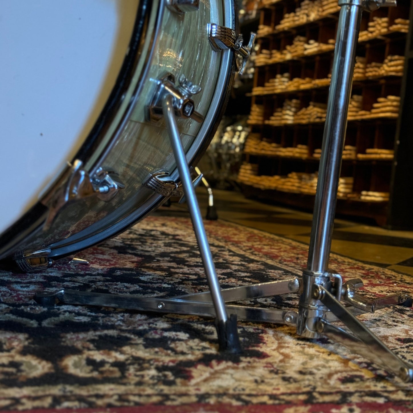 VINTAGE 1960's Ludwig Classic Outfit in White Marine Pearl - 14x22, 9x13, 16x16