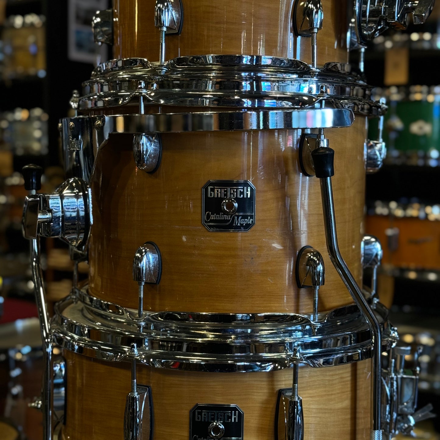 USED 2000's Gretsch Catalina Maple Drum Set in Gloss Natural - 18x22, 8x10, 9x12, 14x14, 16x16 & 5.5x14