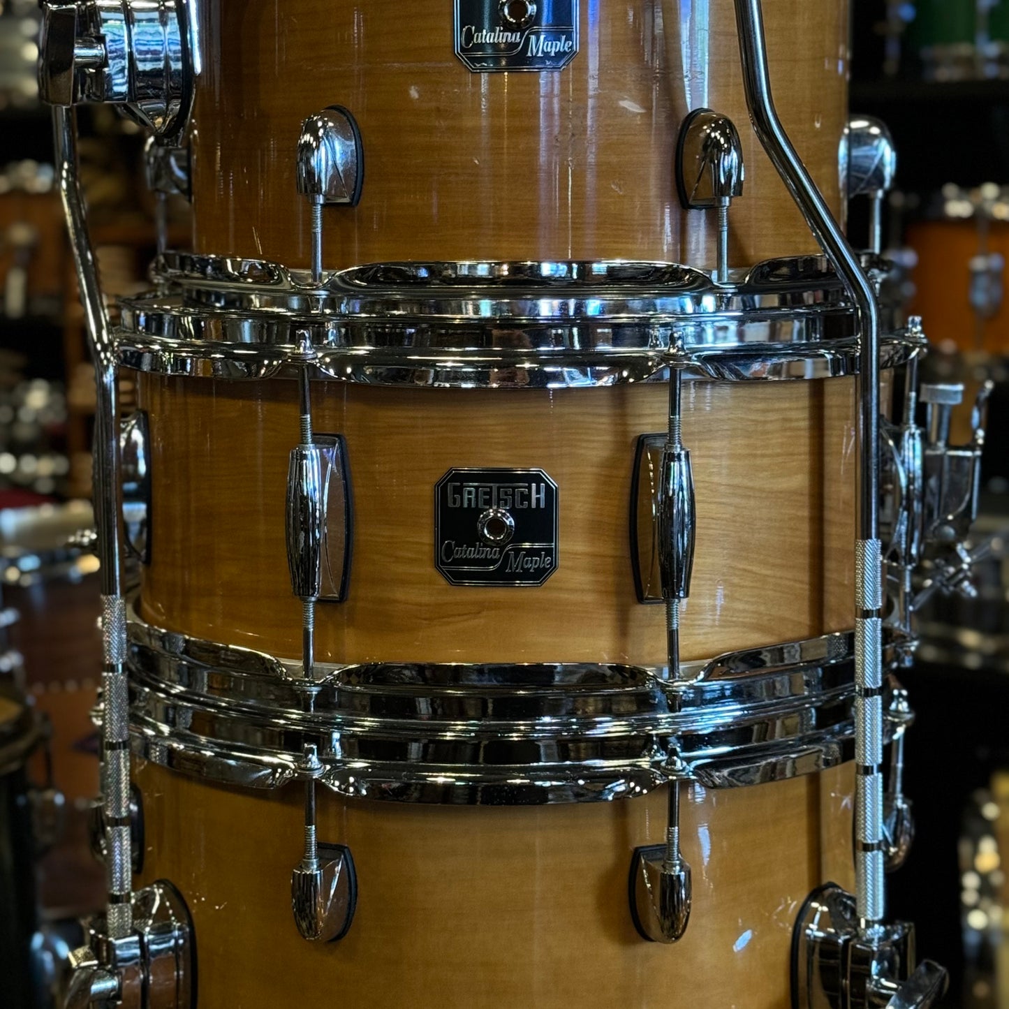 USED 2000's Gretsch Catalina Maple Drum Set in Gloss Natural - 18x22, 8x10, 9x12, 14x14, 16x16 & 5.5x14