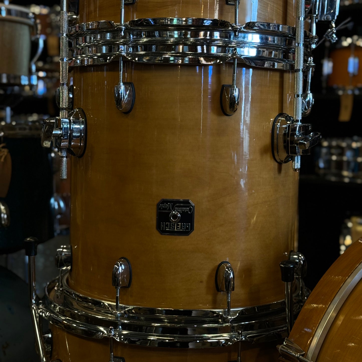 USED 2000's Gretsch Catalina Maple Drum Set in Gloss Natural - 18x22, 8x10, 9x12, 14x14, 16x16 & 5.5x14