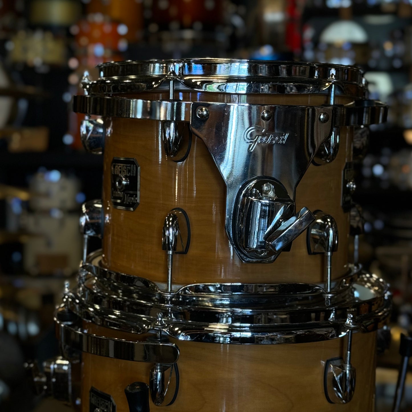 USED 2000's Gretsch Catalina Maple Drum Set in Gloss Natural - 18x22, 8x10, 9x12, 14x14, 16x16 & 5.5x14