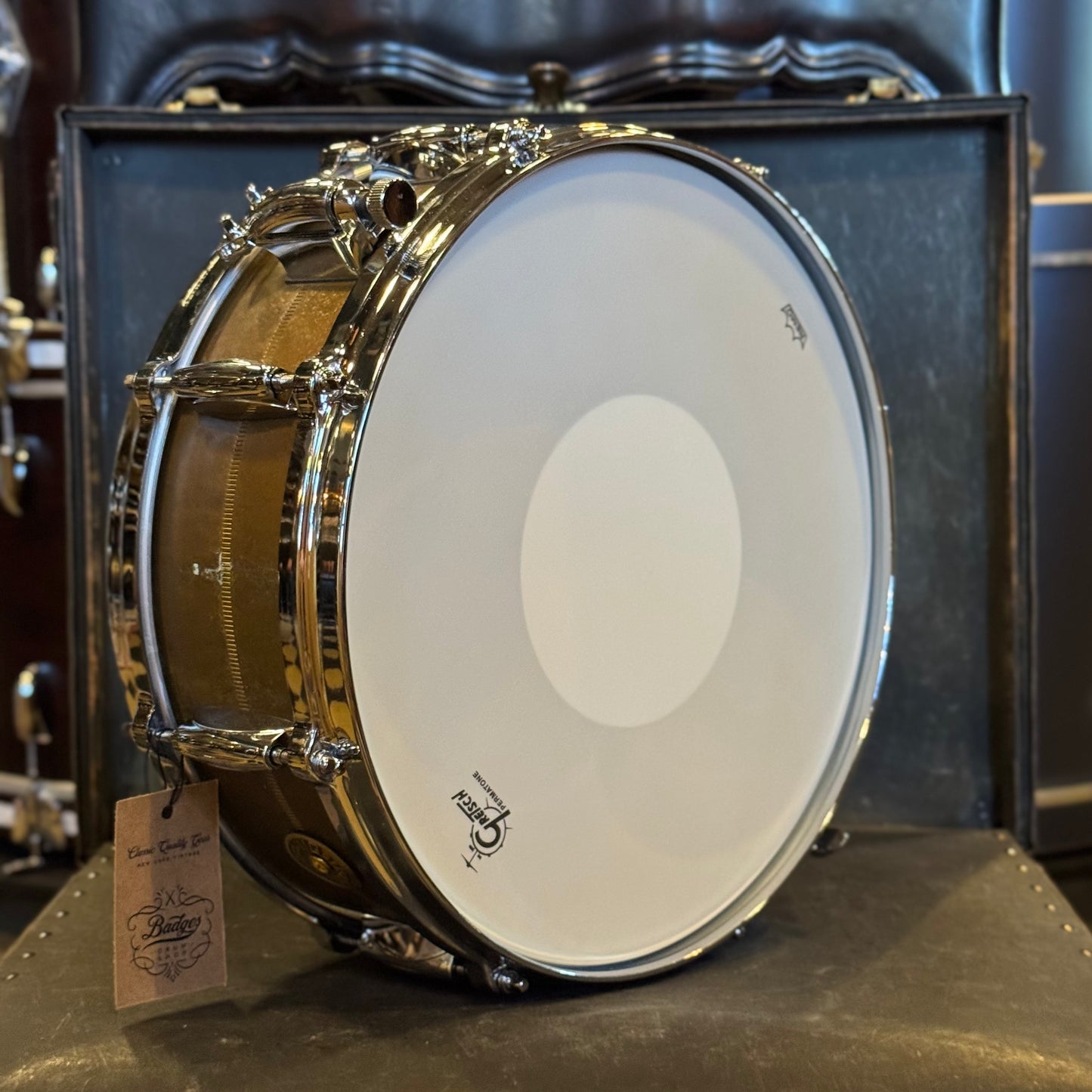 NEW Gretsch 5x14 Aged Bell Brass Snare Drum