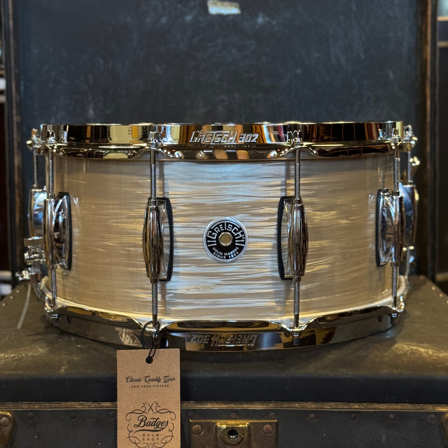 NEW Gretsch 6.5x14 Brooklyn Snare Drum in Creme Oyster