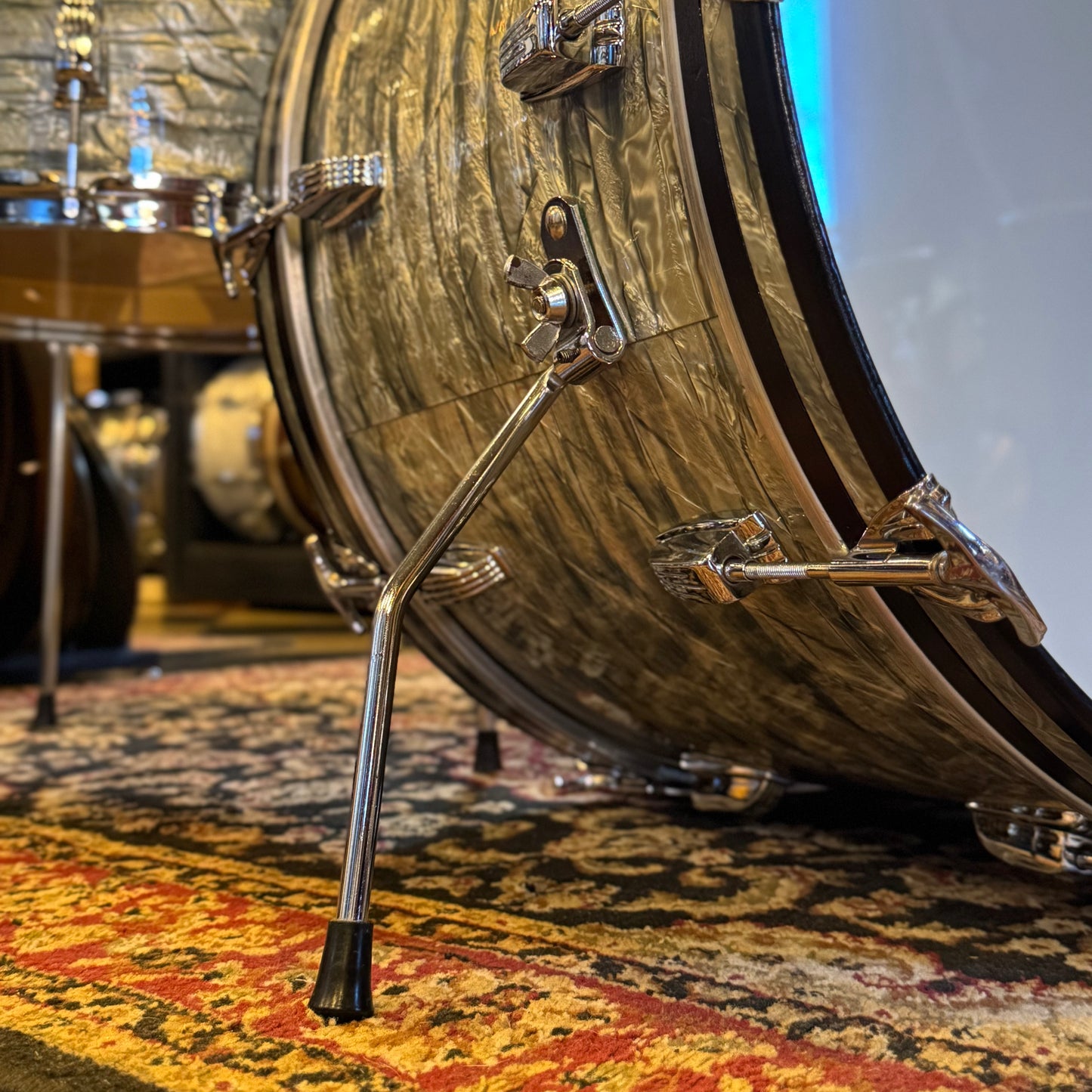 VINTAGE 1950's Ludwig Transition Badge Classic Outfit in Sky Blue Pearl - 14x22, 9x13, 16x16