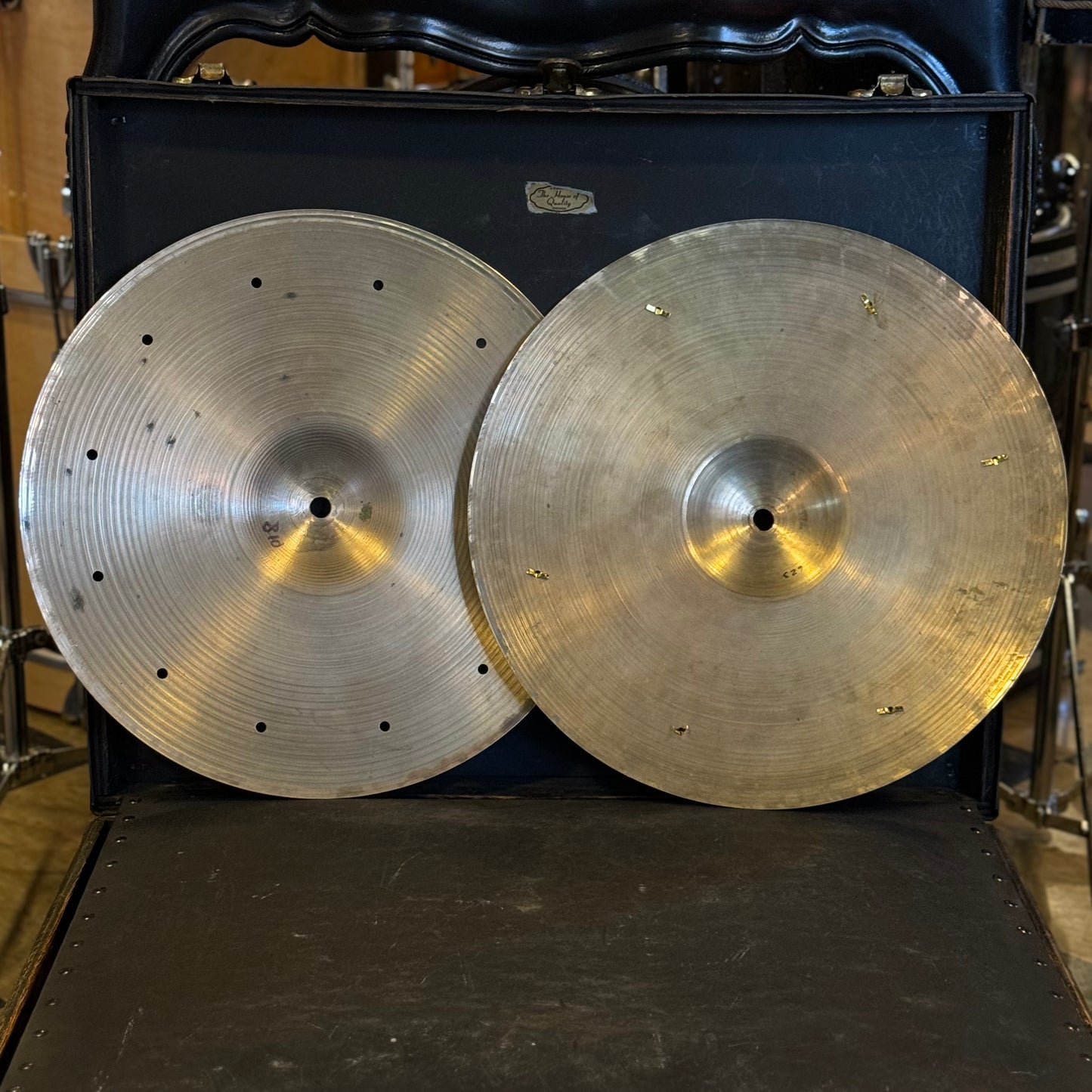 VINTAGE 1940's/1960's A. Zildjian 14" Hi-Hats - 623/810g