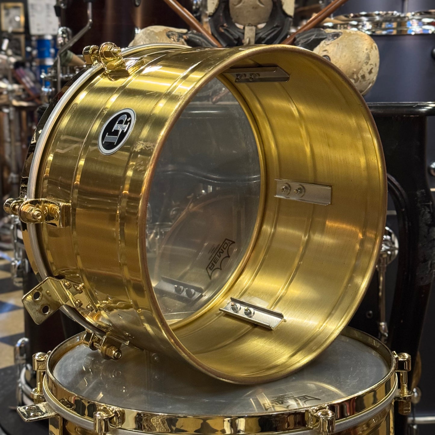 Walfredo Reyes Collection LP Brass Shell Timbale Set