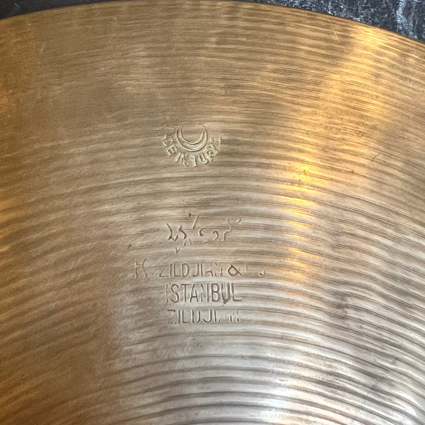 VINTAGE 1960s K. ZIldjian Istanbul 12" Intermediate Stamp/New Stamp Hi-Hat Cymbals - 592/818g