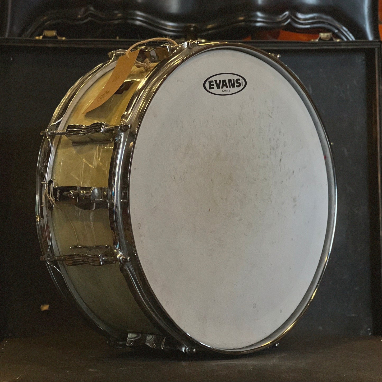 VINTAGE 1950's WFL No. 908 5.5x14 Barrett Deems Model in White Marine Pearl