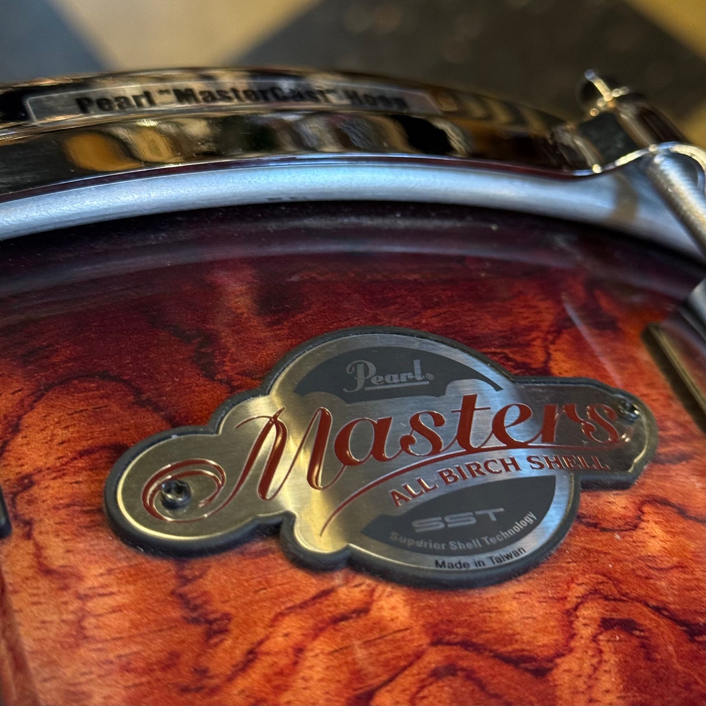 USED Pearl 5.5x14 Masters BCX Snare Drum in Lava Bubinga