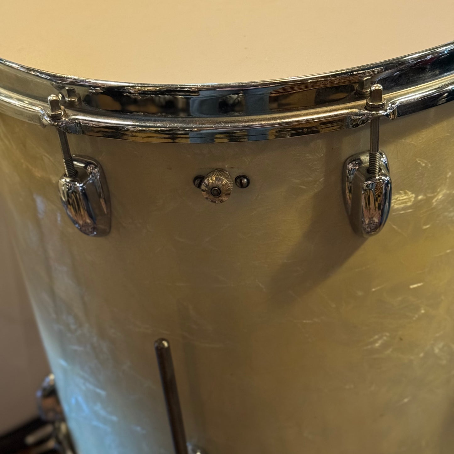 VINTAGE 1958 Slingerland Gene Krupa Outfit in White Marine Pearl - 14x22, 9x13, 16x16 & 7x14