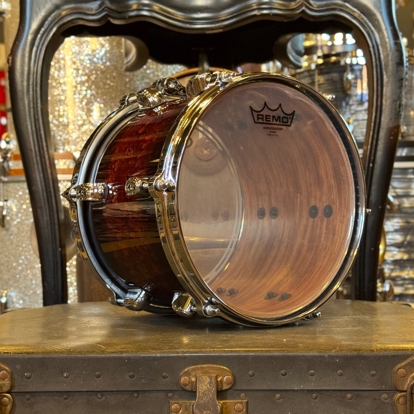 USED Tama 8x10 Starclassic Bubinga Tom in Volcanic Red Lacquer - 2018