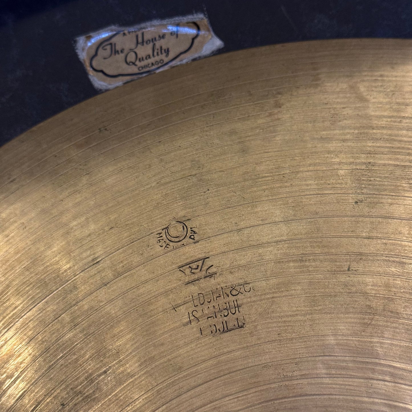 VINTAGE 1960's K. Zildjian 14" Intermediate Stamp Hi-Hat Single - 890g