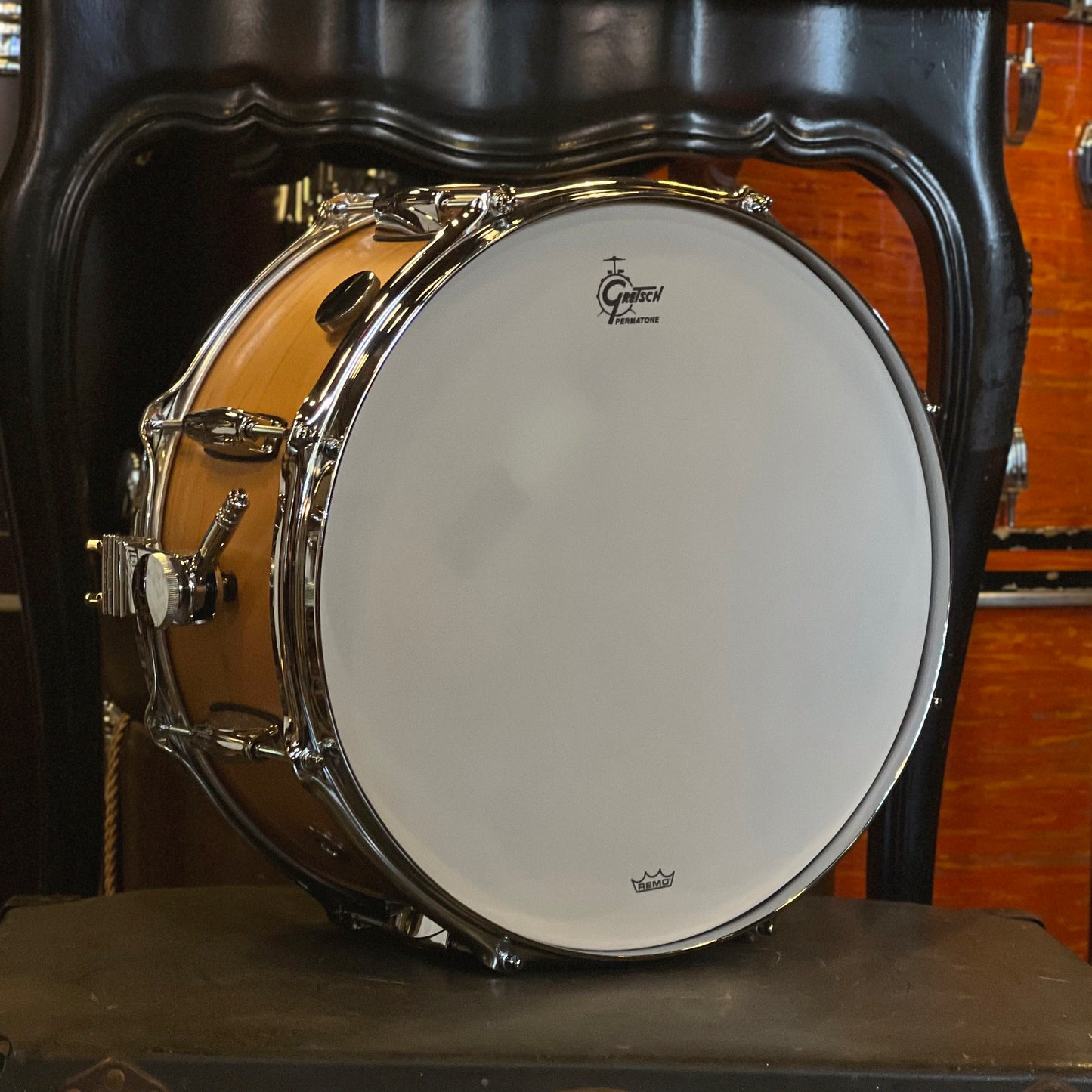 NEW Gretsch 6.5x14 Brooklyn Snare Drum in Satin Natural w/ Tone Control & Microsensitive