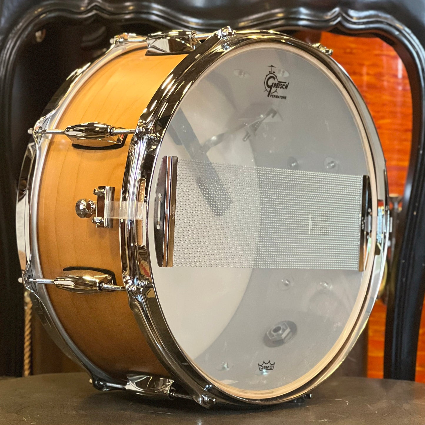 NEW Gretsch 6.5x14 Brooklyn Snare Drum in Satin Natural w/ Tone Control & Microsensitive