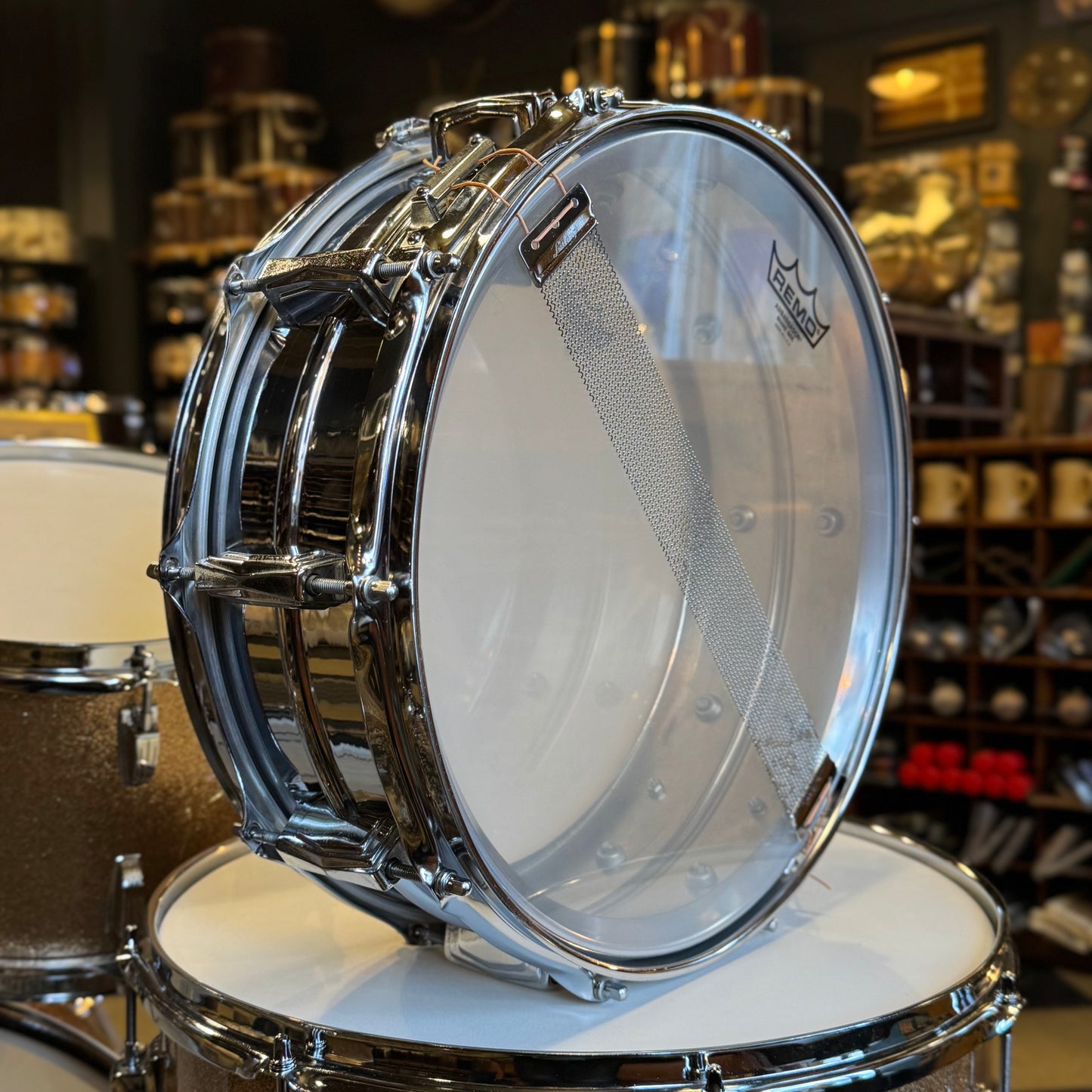 VINTAGE 1966 Ludwig Hollywood Outfit in Champagne Sparkle w/ Lm400 Snare Drum - 14x22, 8x12, 8x12, 16x16, 5x14