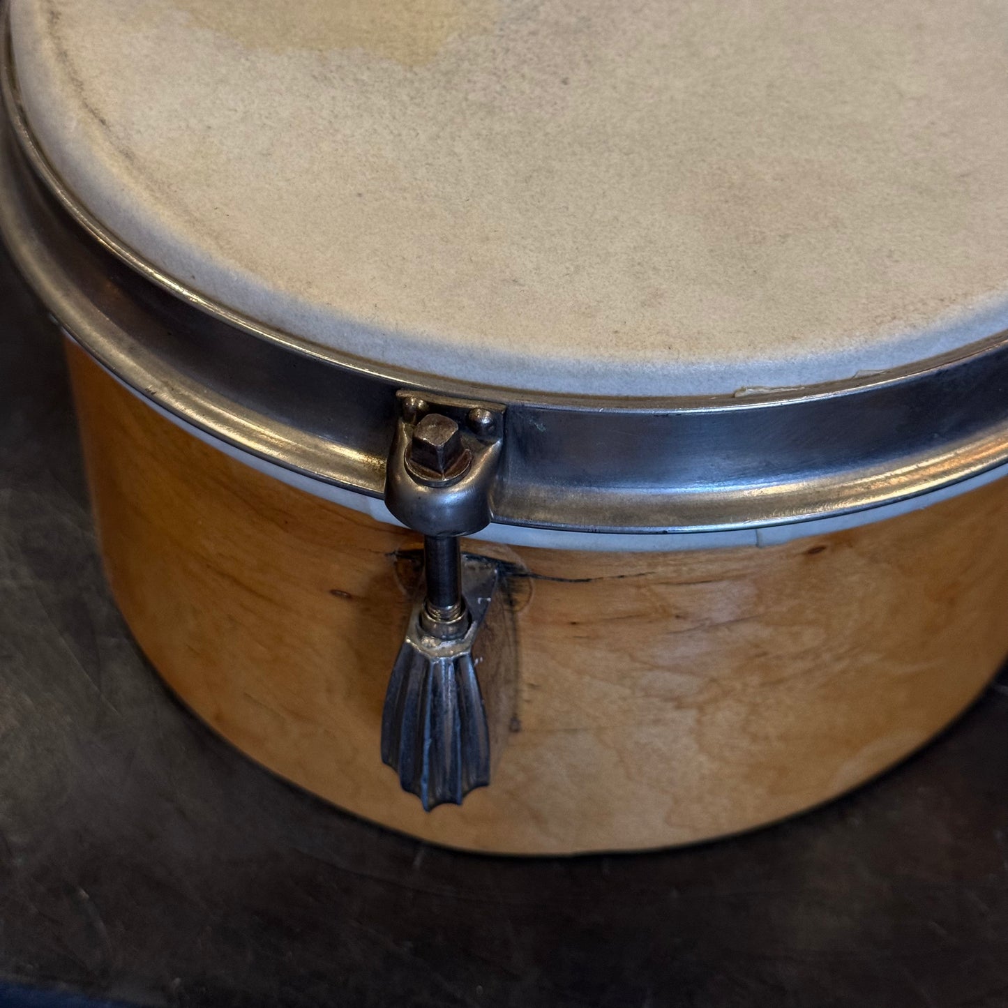 VINTAGE 1950's Slingerland Players Bongo Set in Natural - 6" & 8"