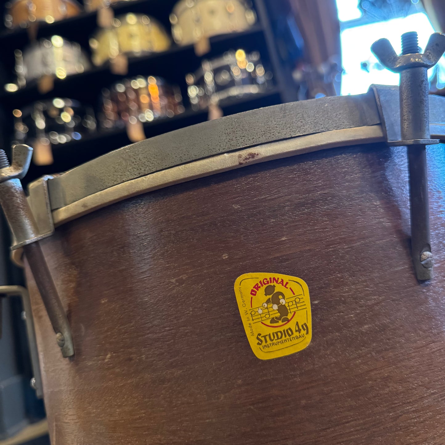 VINTAGE 1960's Studio 49 Orff Timpani Tom Set of Two 14"
