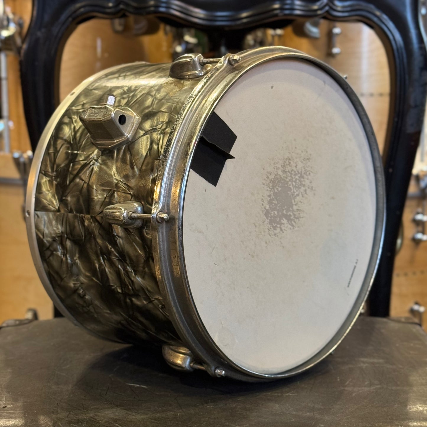 VINTAGE 1970's Slingerland 9x13 Concert Tom in Black Diamond Pearl