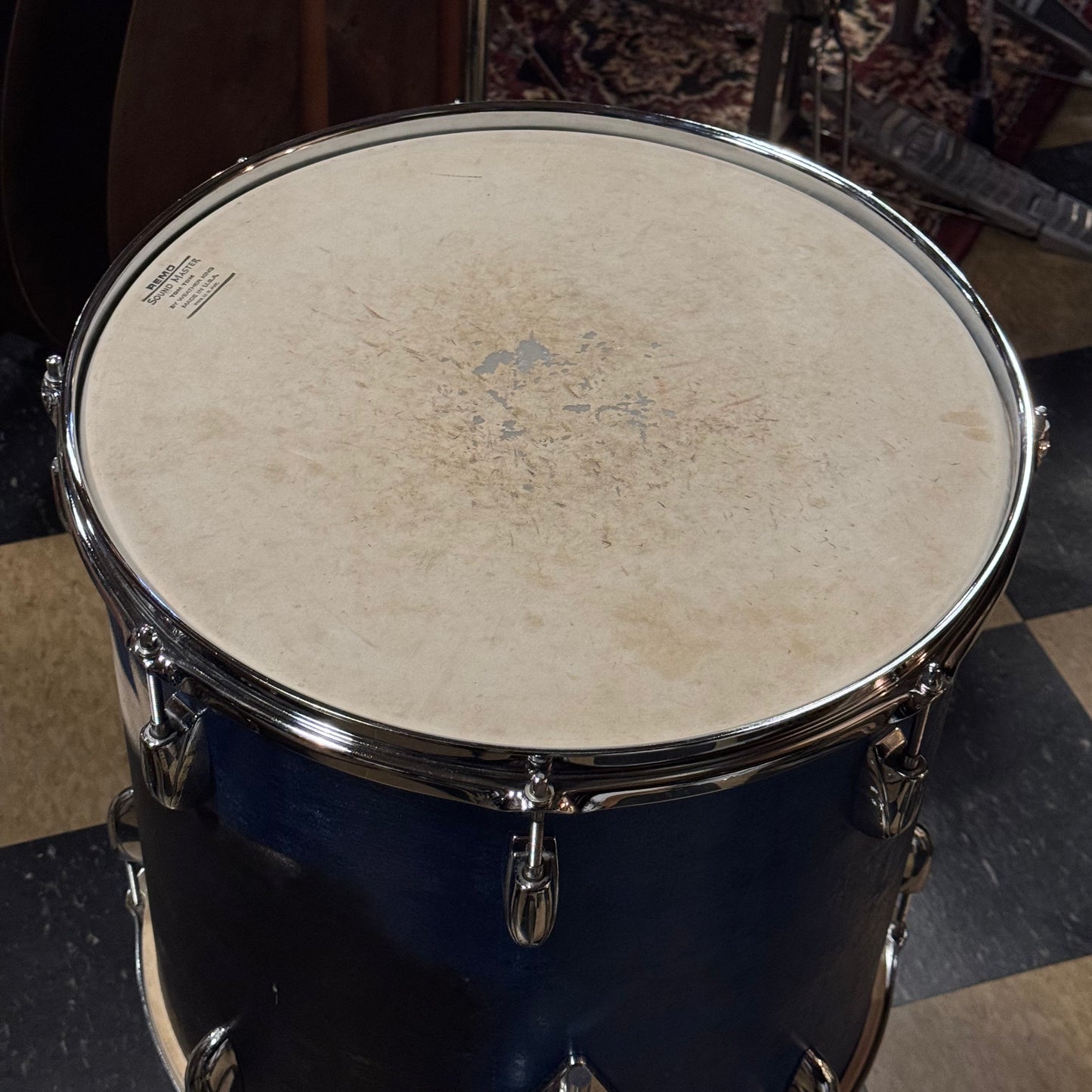 VINTAGE 1960's Gretsch 16x16 Stripped Round Badge Era Floor Tom