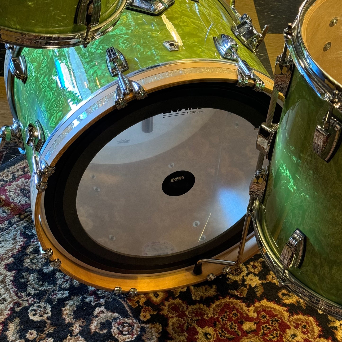 USED Ludwig Classic Maple Downbeat Outfit in Exclusive Emerald Pearl - 14x20, 8x12, 14x14