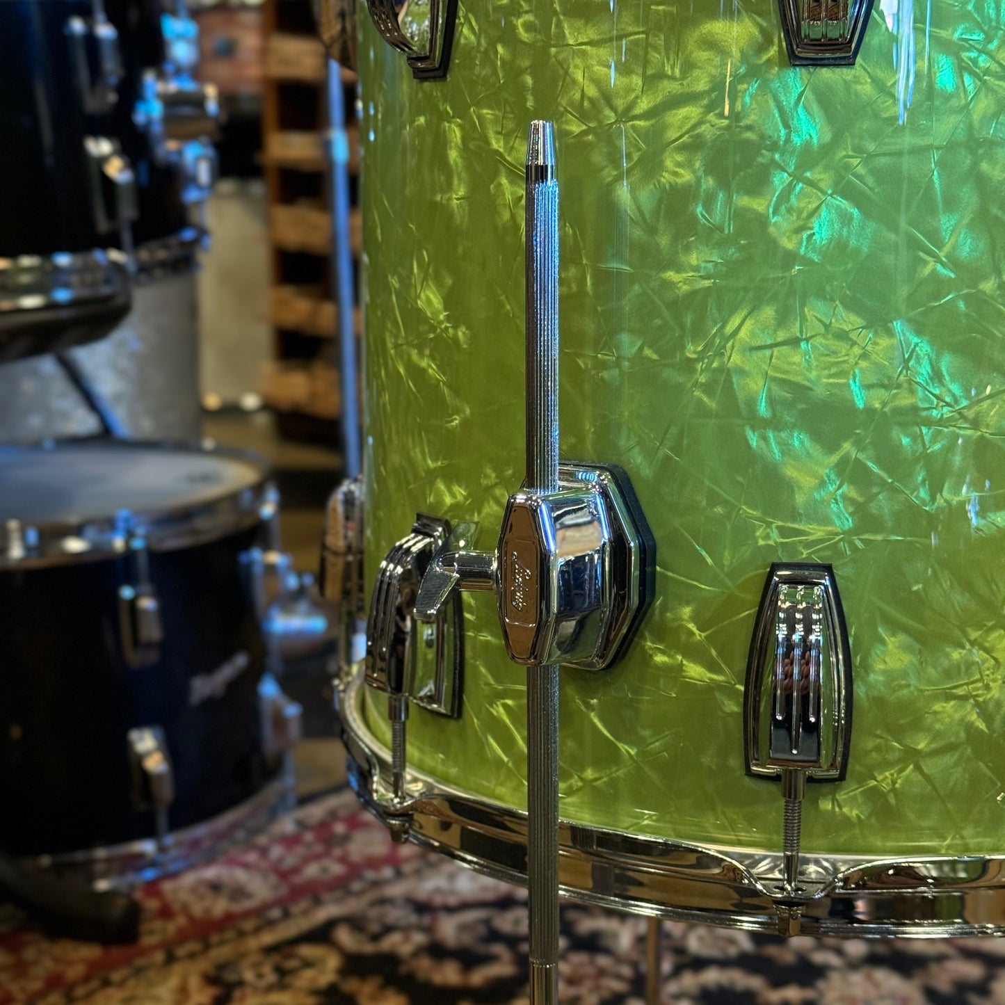 USED Ludwig Classic Maple Downbeat Outfit in Exclusive Emerald Pearl - 14x20, 8x12, 14x14