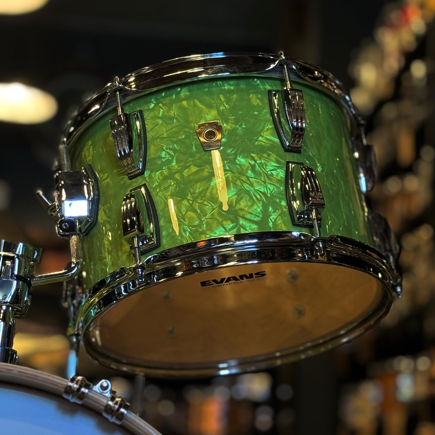 USED Ludwig Classic Maple Downbeat Outfit in Exclusive Emerald Pearl - 14x20, 8x12, 14x14