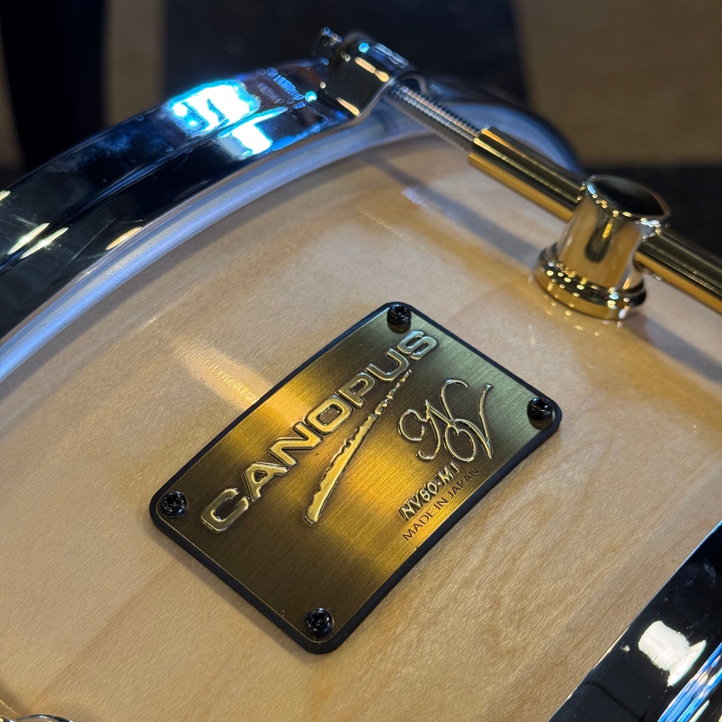 USED Canopus 5.5x14 NV60-M1 Snare Drum in Natural Lacquer