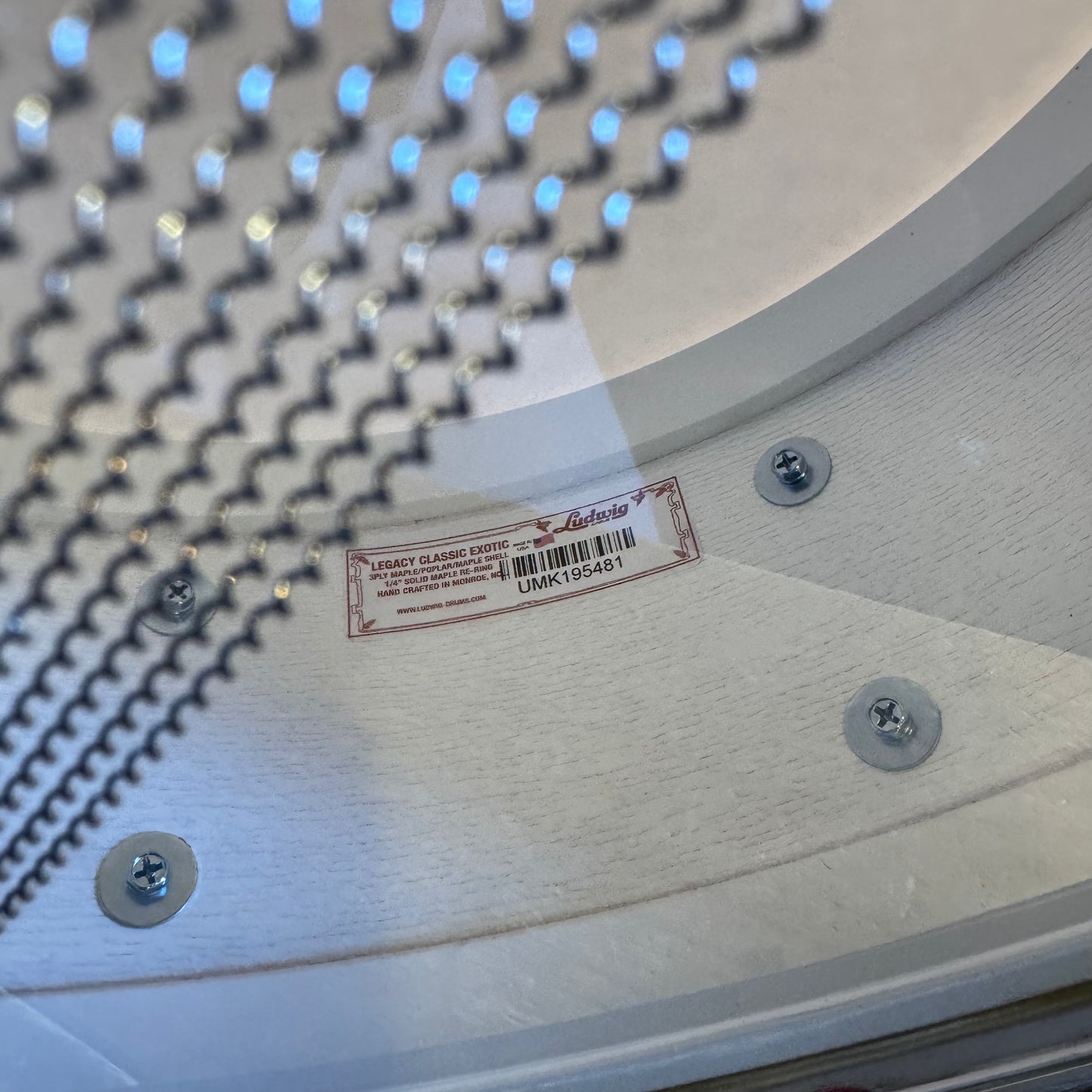 USED Ludwig 5x14 Legacy Exotic Snare Drum in Satin Charcoal w/ Tube Lugs & Die Cast Hoops