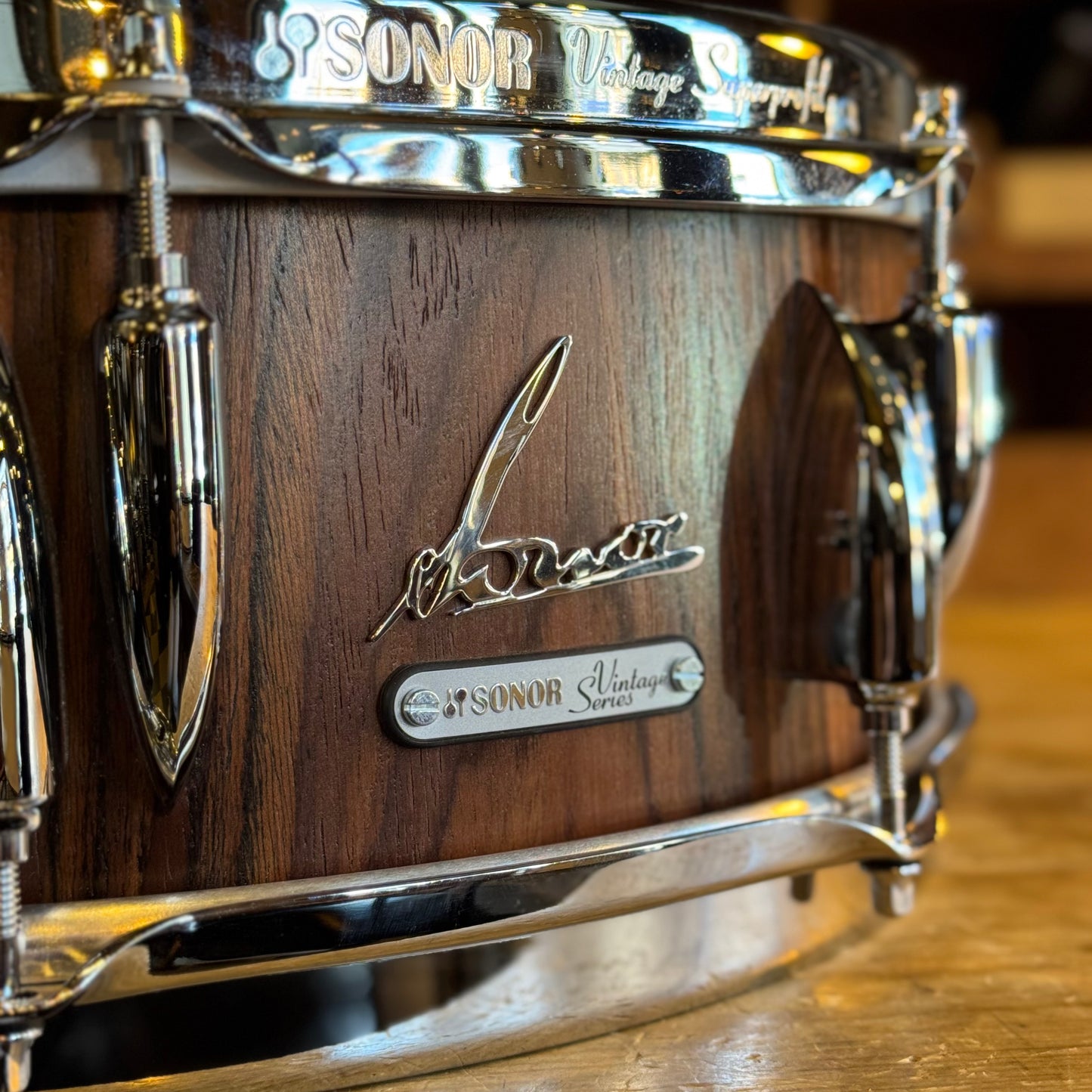 USED 5x14 Sonor Vintage Series Snare Drum in Rosewood Semi Gloss