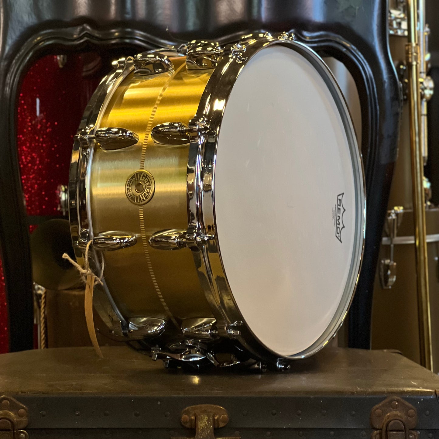 USED Gretsch 6.5x14 Bell Brass Snare Drum