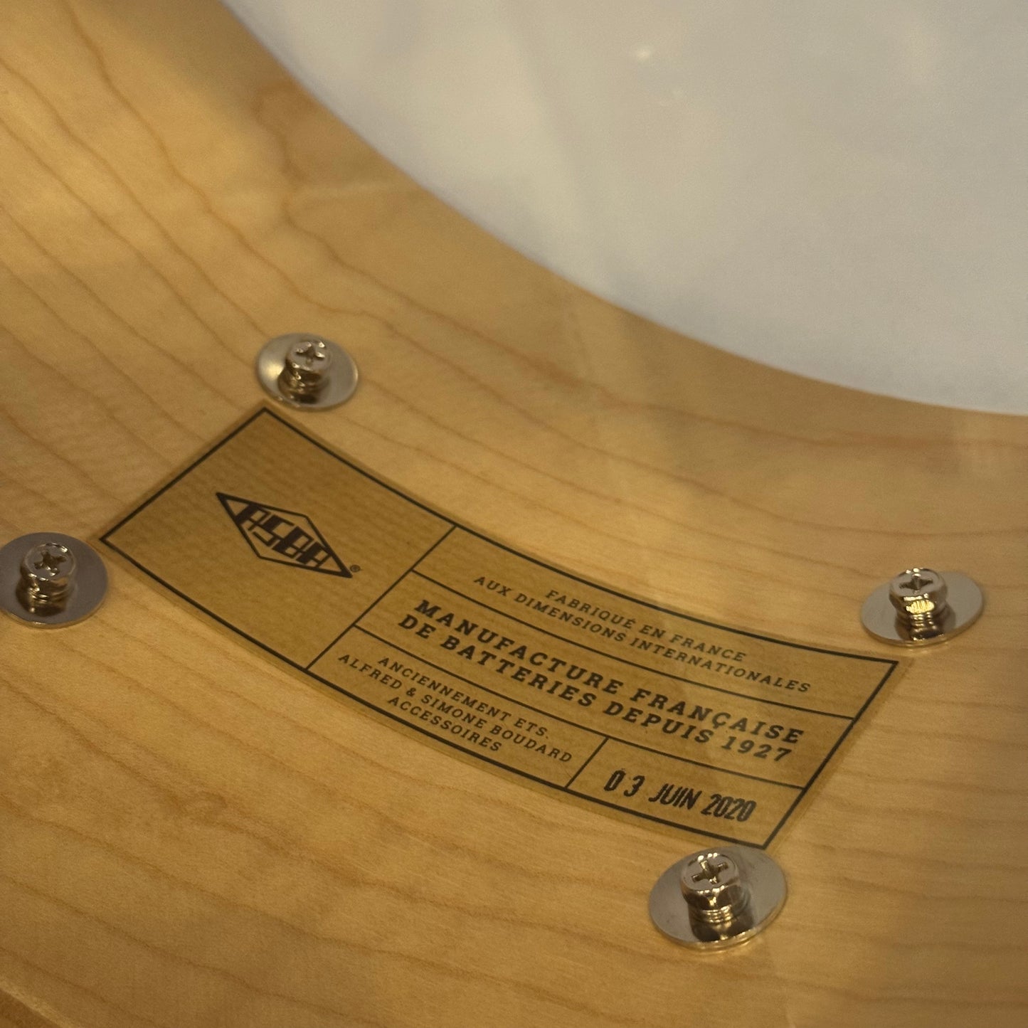 USED Asba 6.5x14 Simone Snare Drum in Ebony Stain