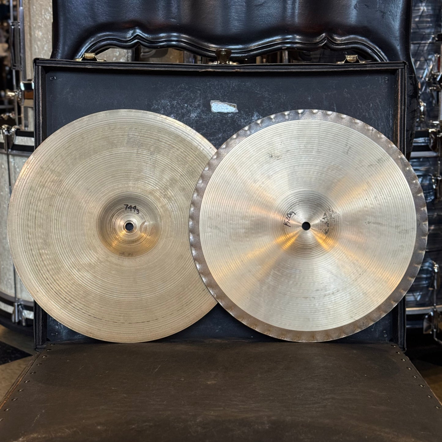 USED Zildjian 14" Split Era A. Zildjian Hi-Hats - 60's Top/ 00's Mastersound Bottom - 744/1520g
