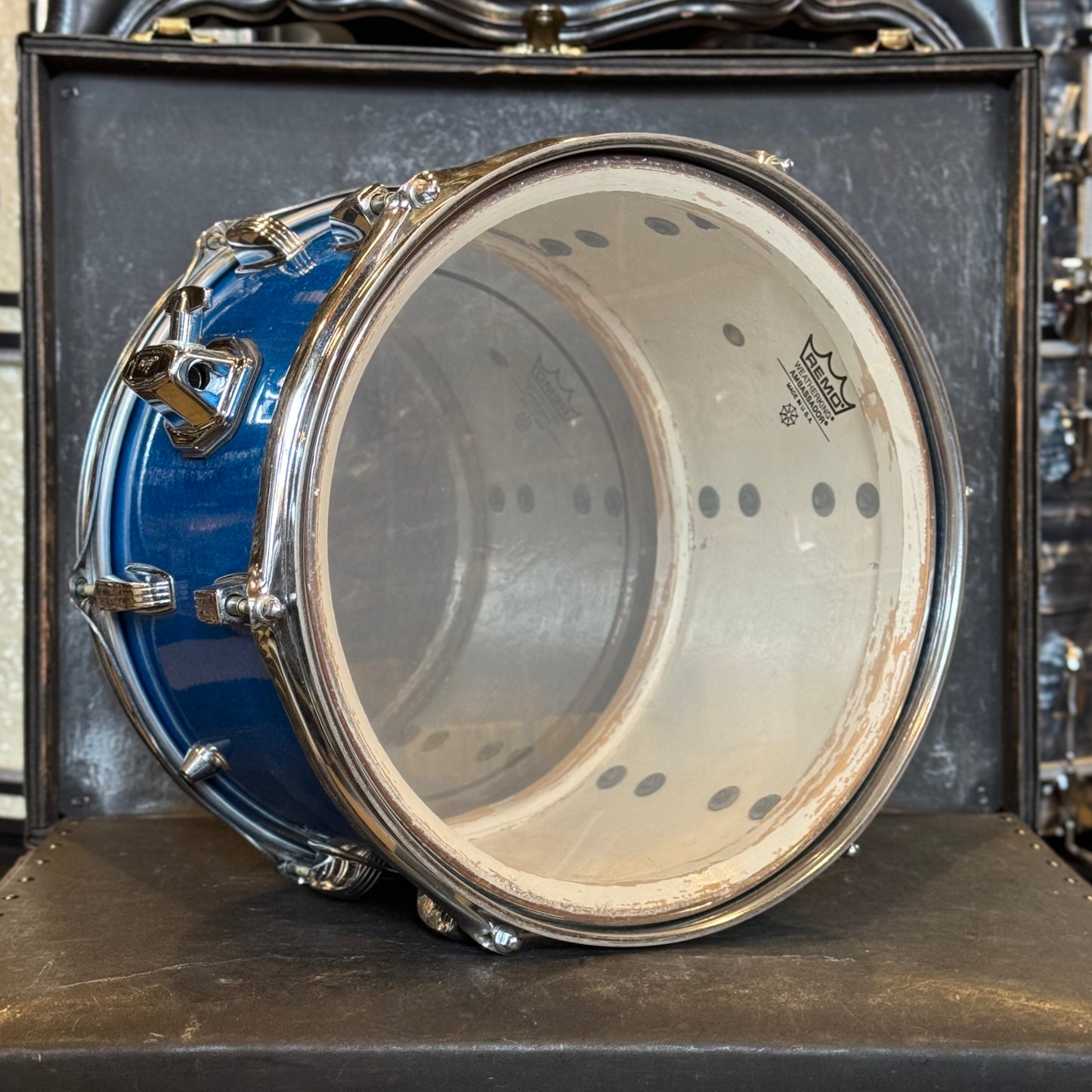 VINTAGE 1960's Ludwig 8x12 Keystone Tom in Blue Sparkle