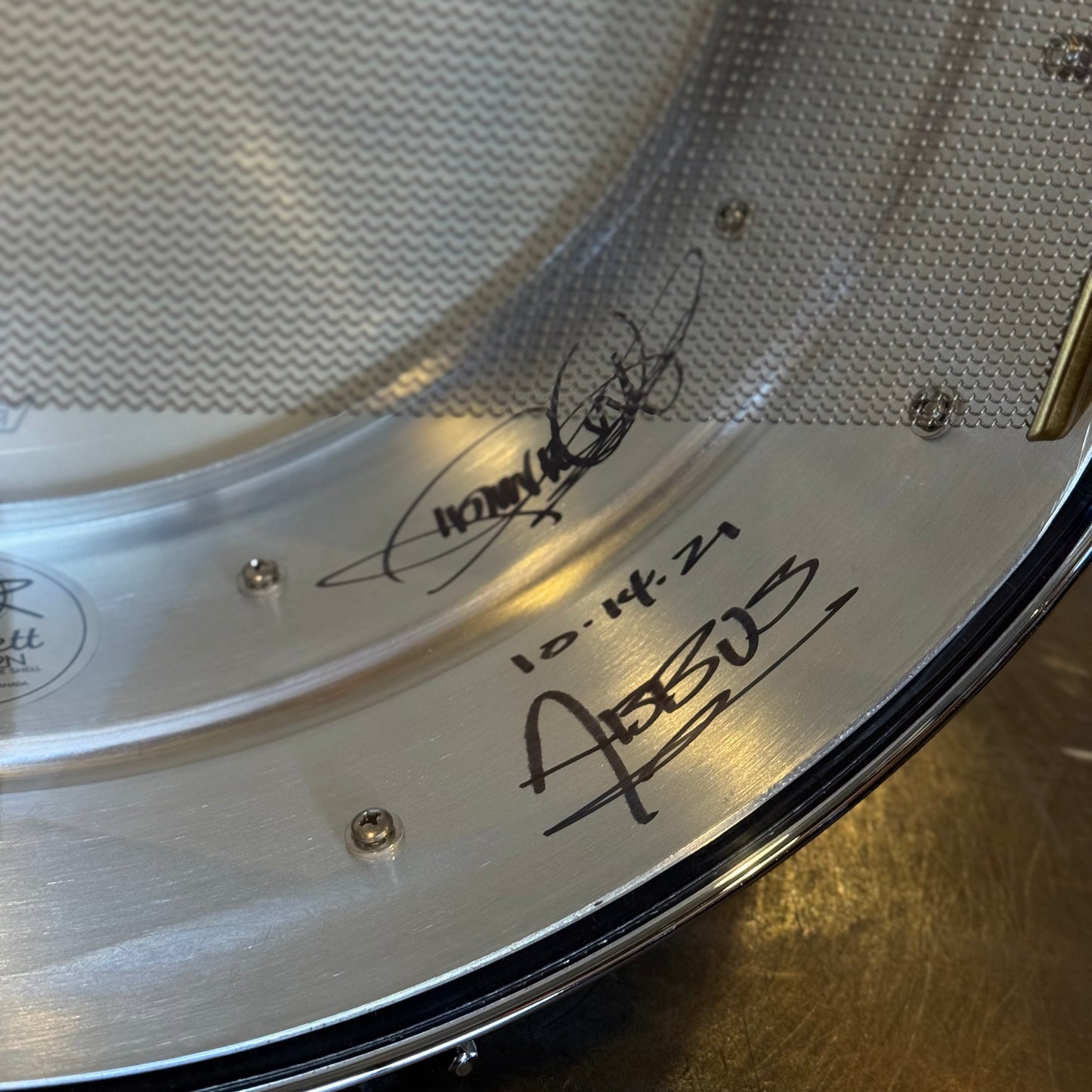 USED 2021 Dunnett 6.5x14 2N Aluminum Snare Drum w/ Diecast Hoops & Blue Plated Lugs