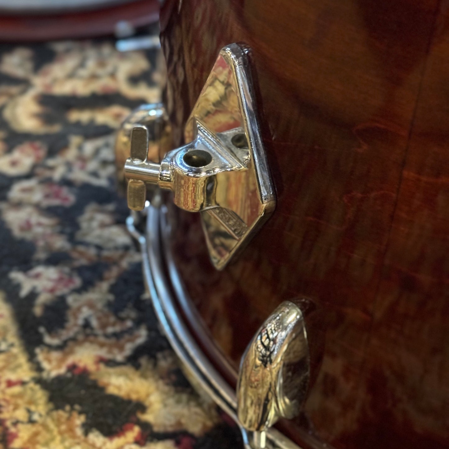 VINTAGE 1977-1981 Gretsch Stop Sign Badge Drum set in Gloss Walnut Lacquer (Virgin Shells) - 14x24, 8x10, 8x12, 9x13, 10x14, 12x15, 16x16