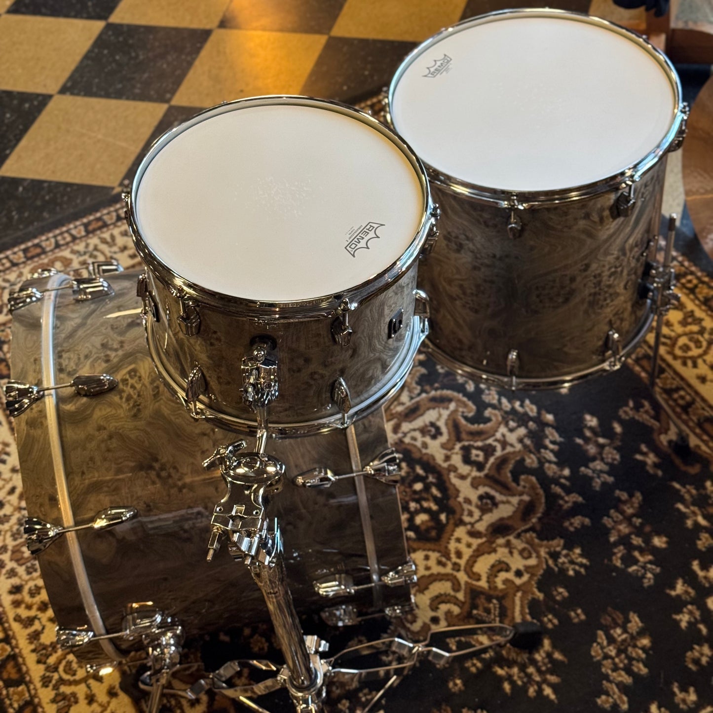 USED British Drum Co. US Club Kit in Sterling Silver - 16x22, 9x13, 16x16