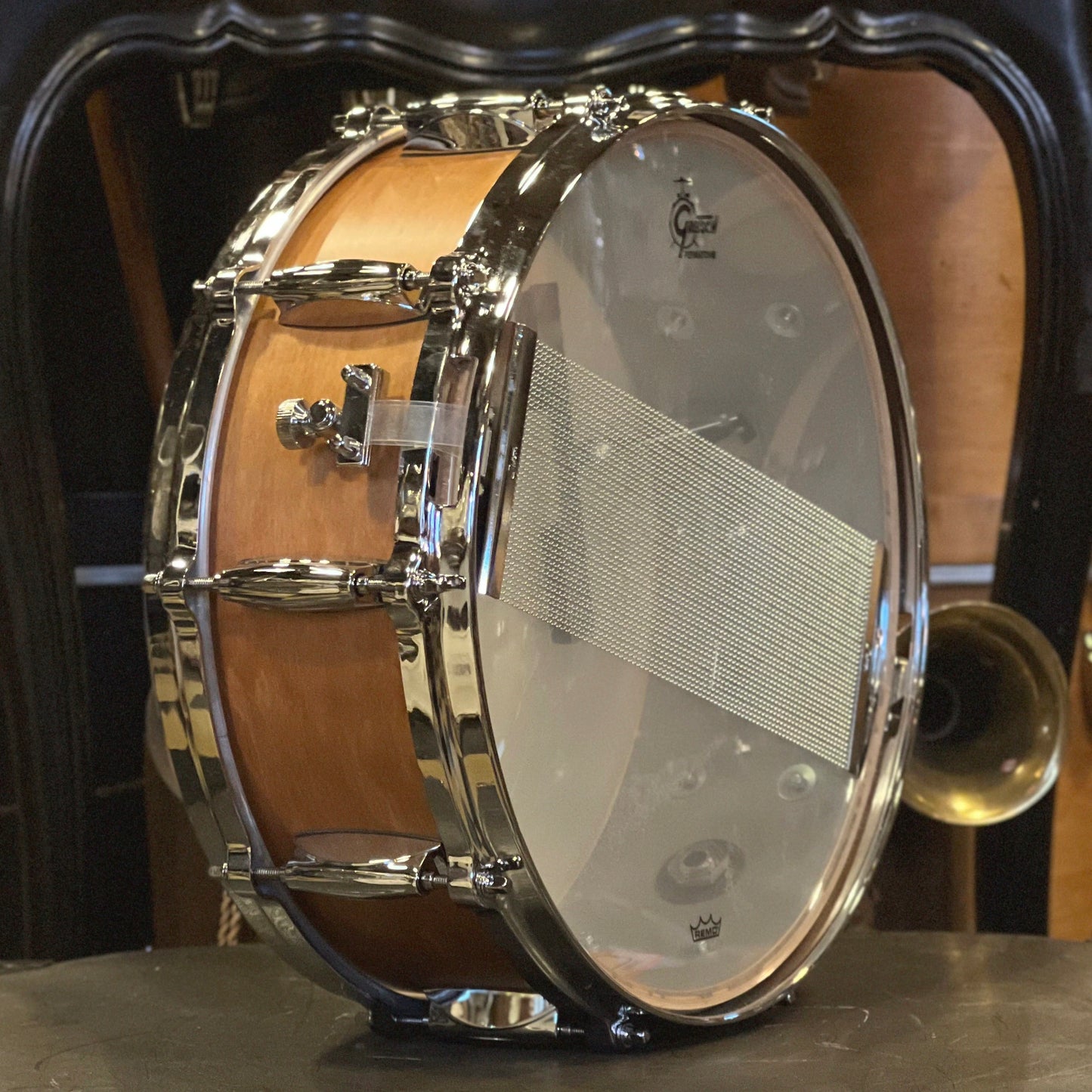 NEW Gretsch 5x14 USA Custom Snare Drum w/ Tone Control in Satin Classic Maple