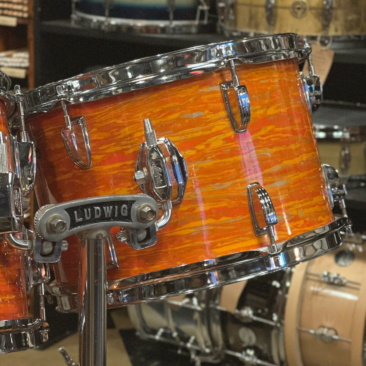 VINTAGE 1968 Ludwig Hollywood Outfit in Mod Orange - 14x22, 8x12, 9x13, 16x16