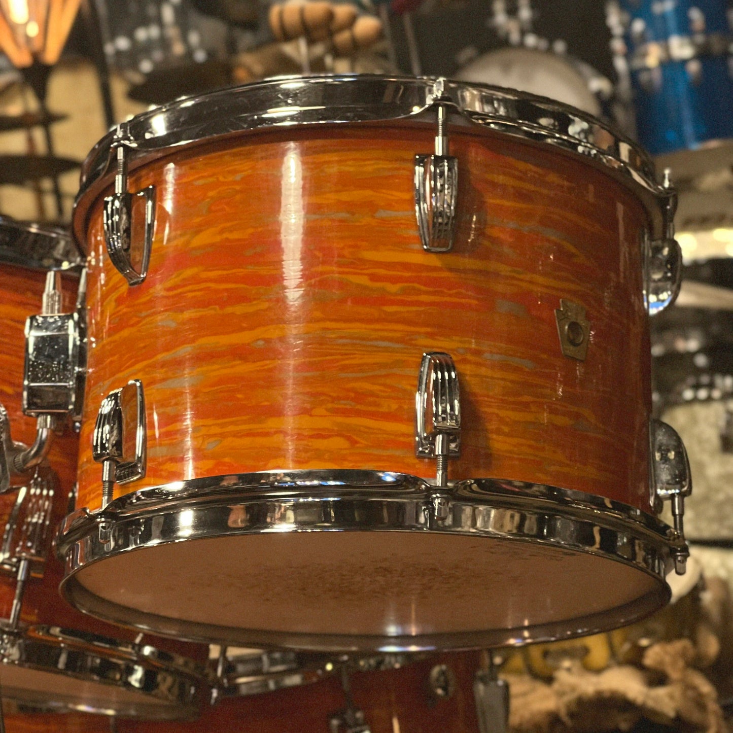 VINTAGE 1968 Ludwig Hollywood Outfit in Mod Orange - 14x22, 8x12, 9x13, 16x16