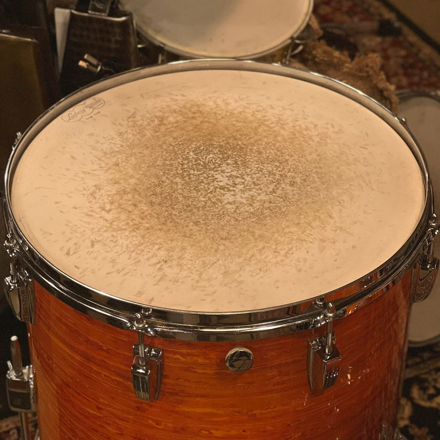 VINTAGE 1968 Ludwig Hollywood Outfit in Mod Orange - 14x22, 8x12, 9x13, 16x16