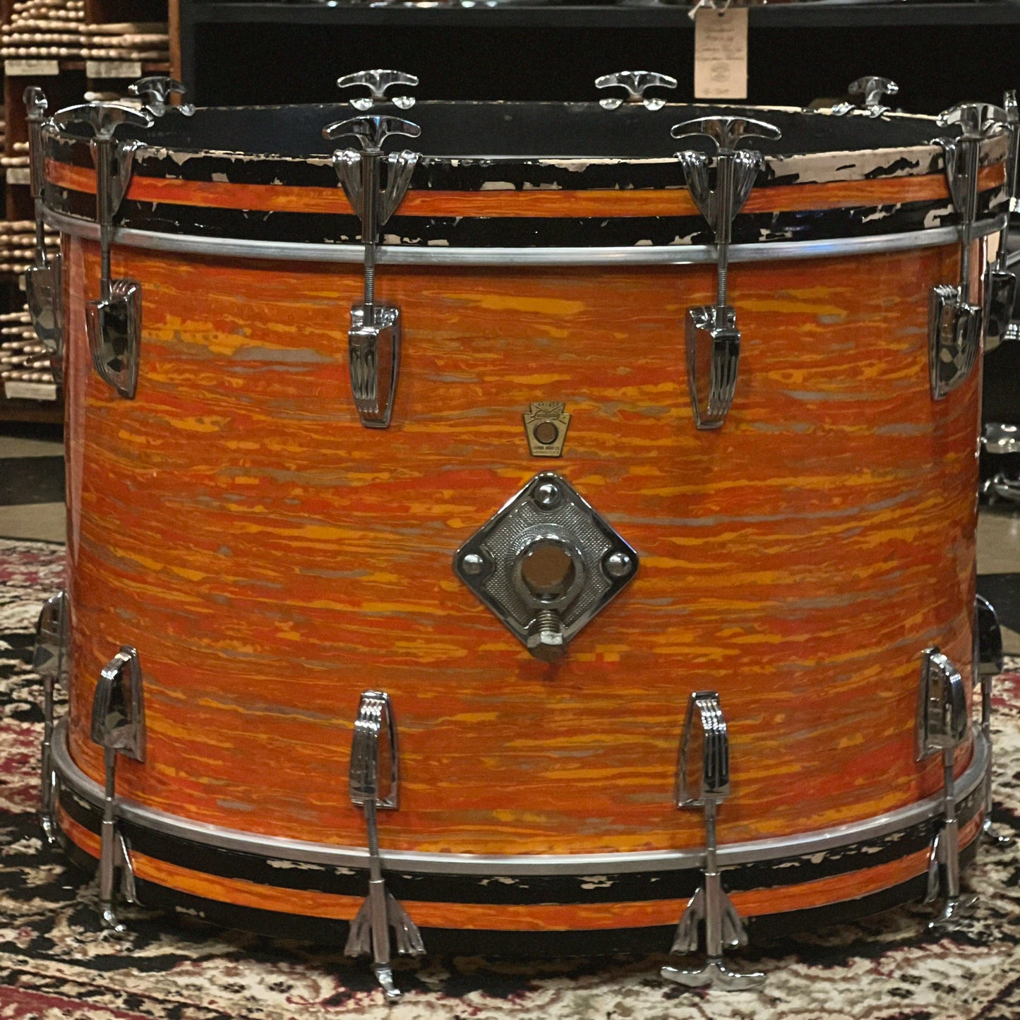 VINTAGE 1968 Ludwig Hollywood Outfit in Mod Orange - 14x22, 8x12, 9x13, 16x16