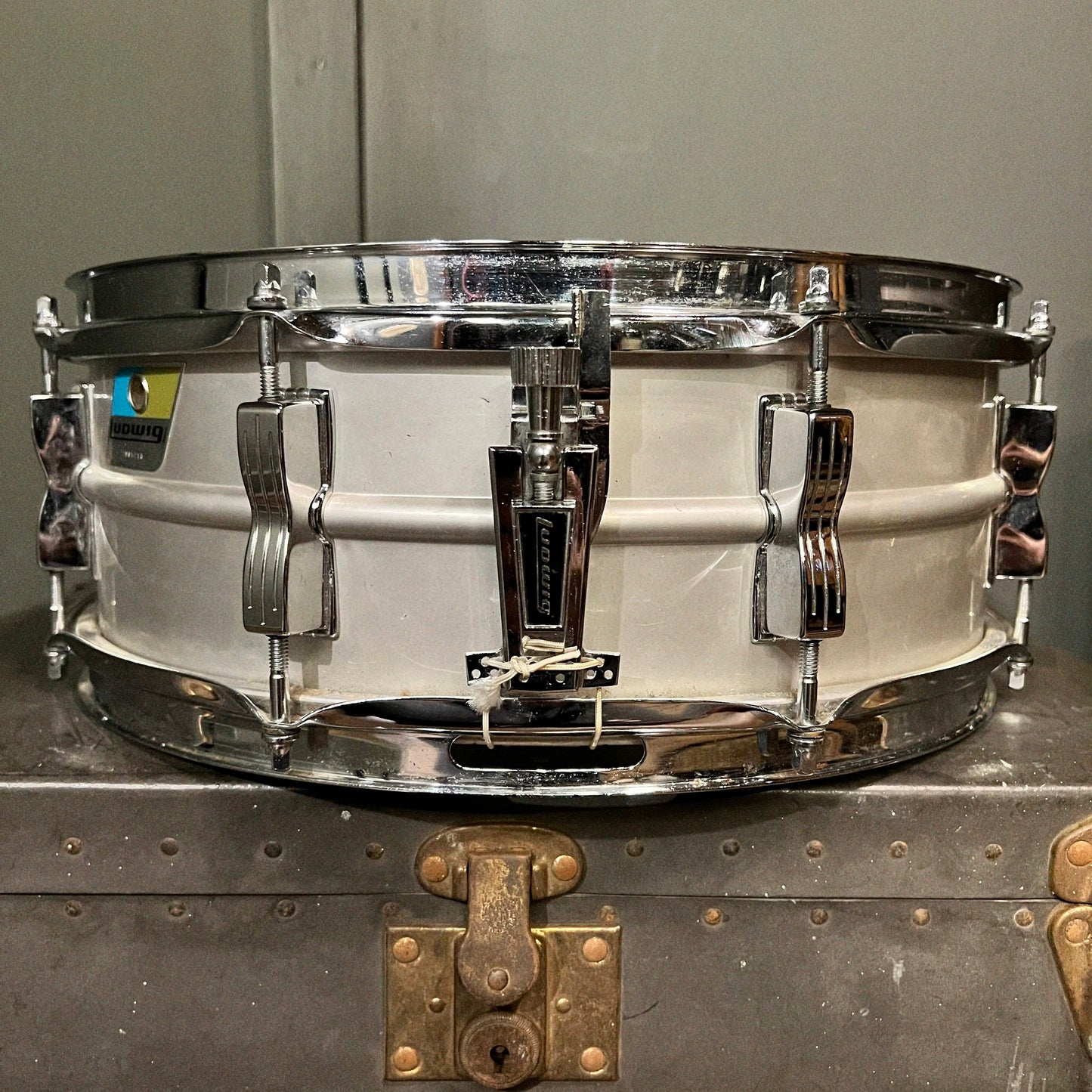 VINTAGE 1970's Ludwig 5x14 No. 404 Acrolite Aluminum Snare Drum