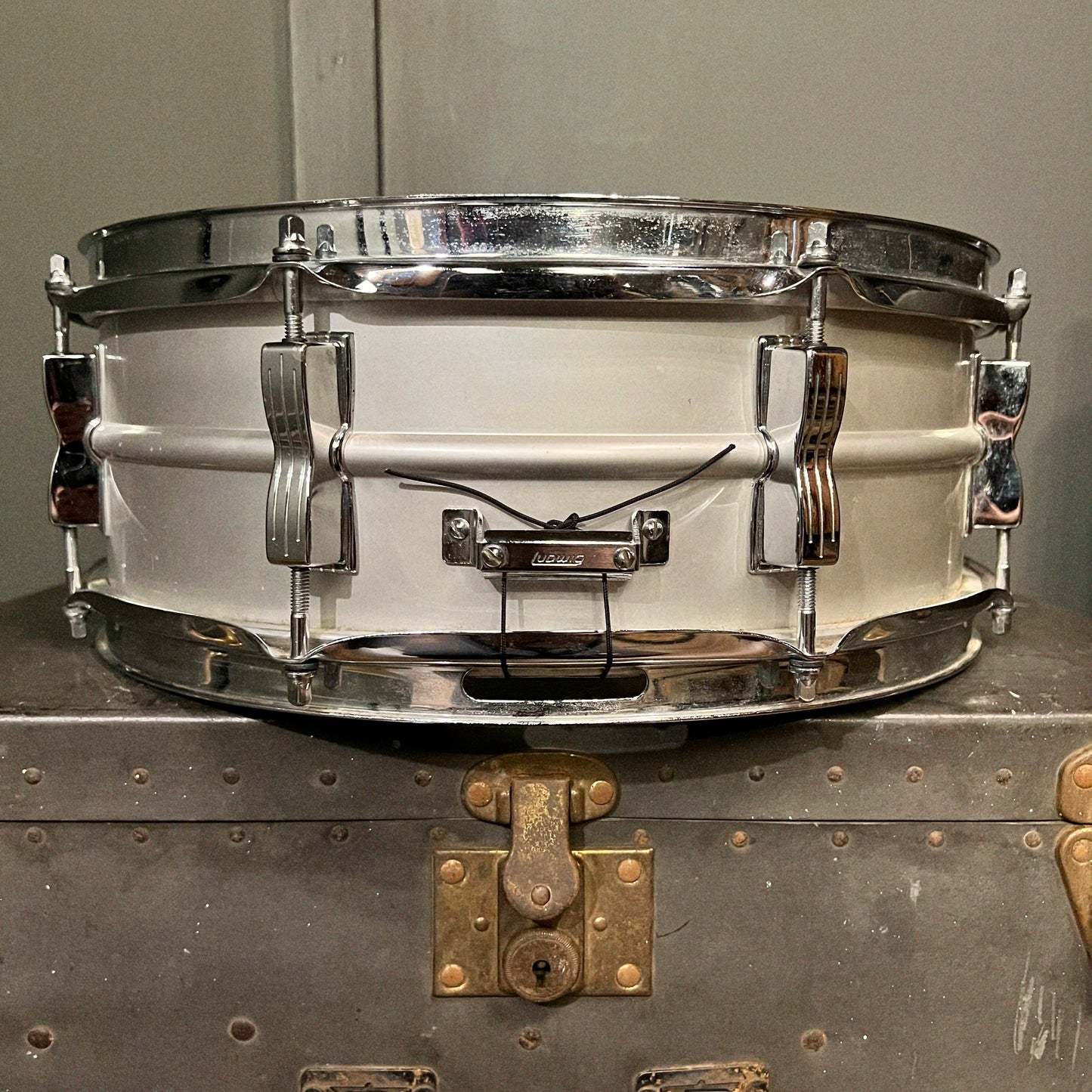 VINTAGE 1970's Ludwig 5x14 No. 404 Acrolite Aluminum Snare Drum