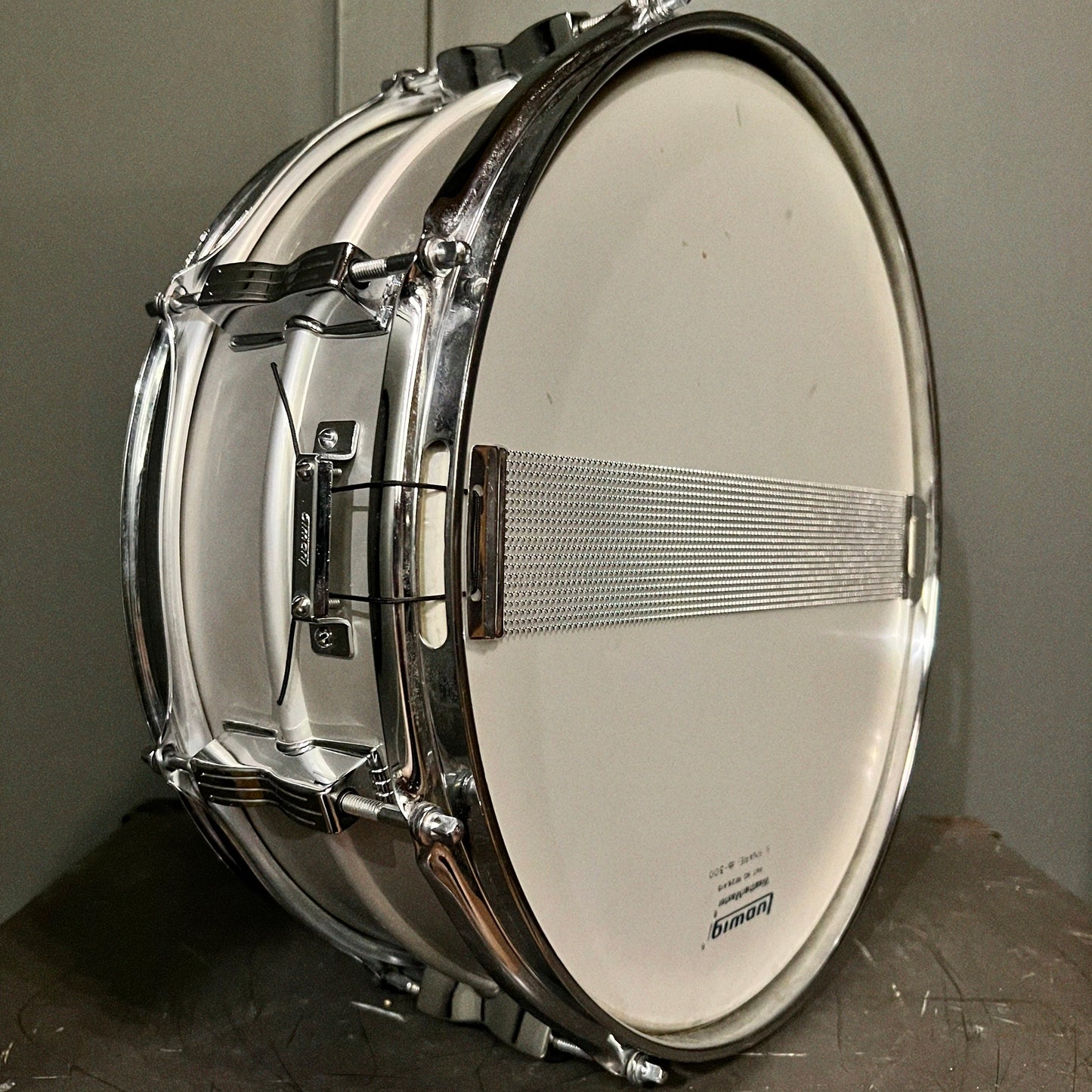 VINTAGE 1970's Ludwig 5x14 No. 404 Acrolite Aluminum Snare Drum