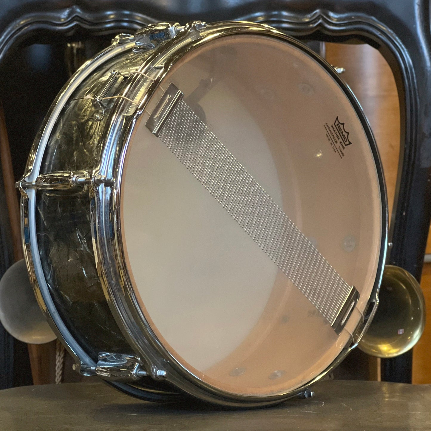 VINTAGE 1964 Slingerland 5x14 No. 161 Student Deluxe Snare Drum in Black Diamond Pearl