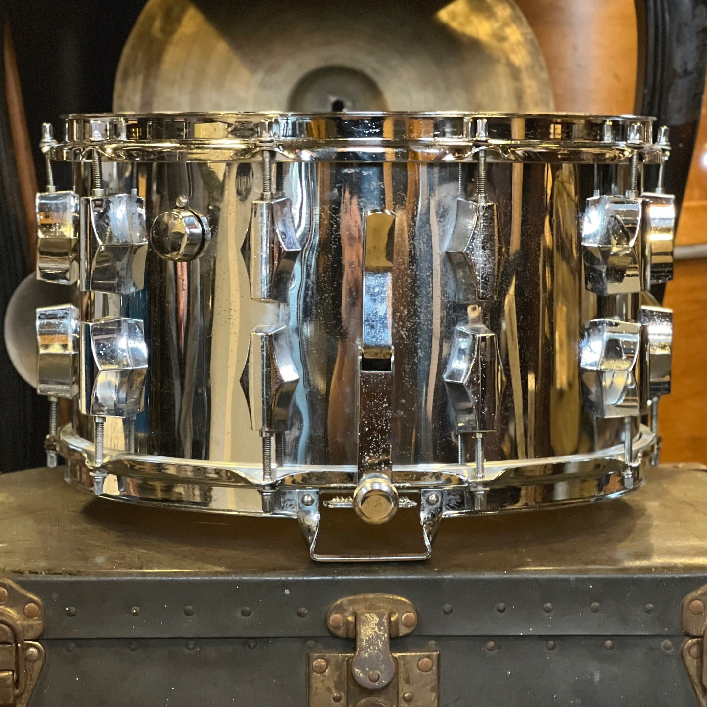 VINTAGE 1980's Corders 8x14 Snare Drum in Chrome over Wood