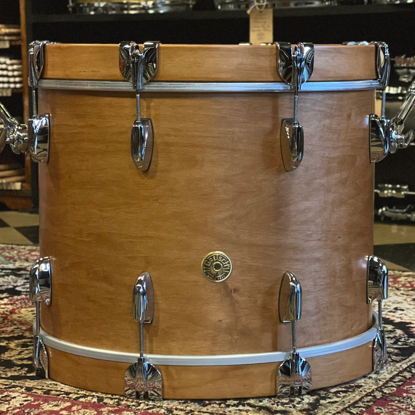 NEW Gretsch USA Custom Drum Set in Satin Classic Maple - 14x18. 8x12, 14x14