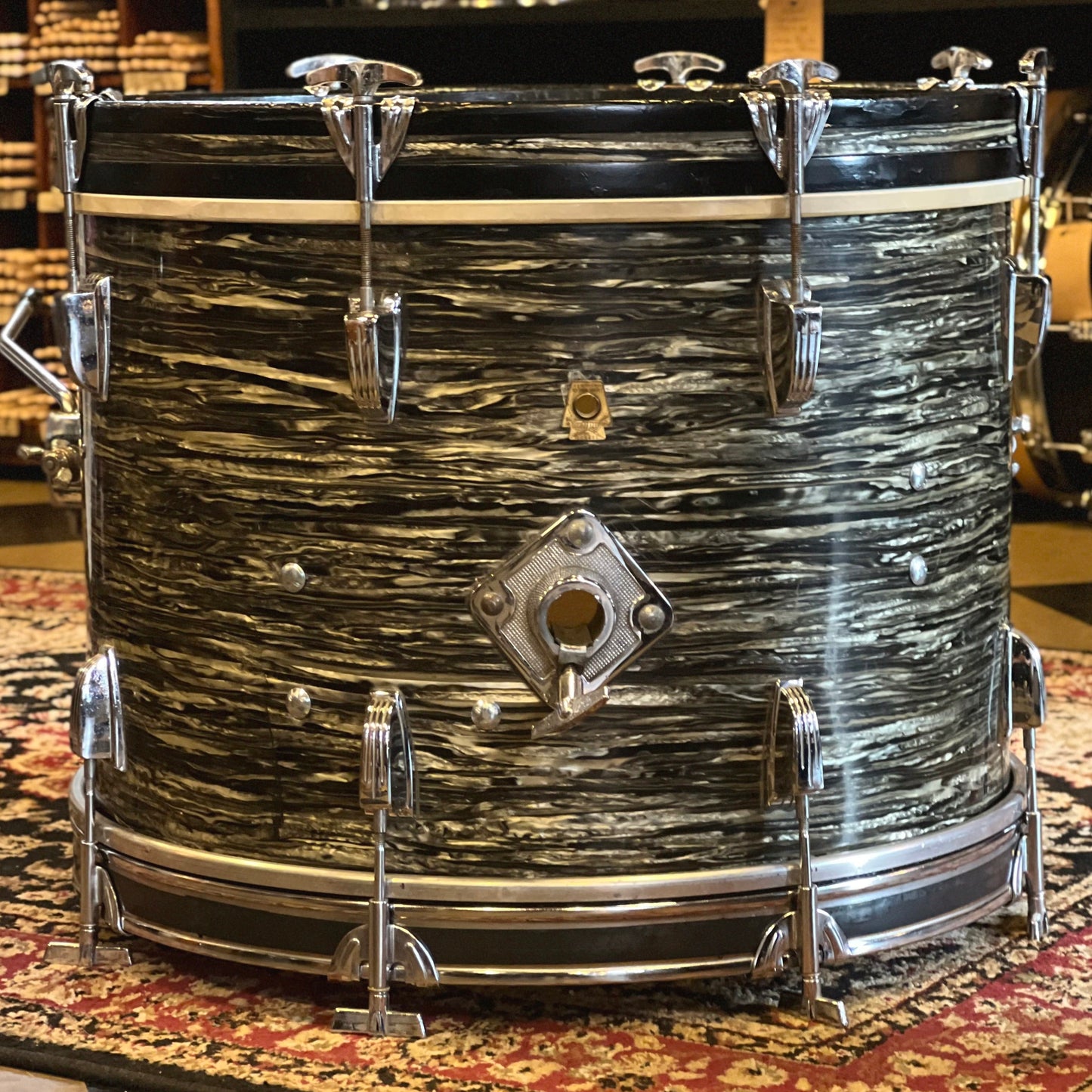 VINTAGE 1966 Ludwig Black Oyster Drum Set - 14x20, 9x13, 16x16